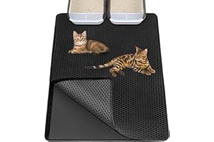 Ycozy Mata do Kuwety dla Kota XL 90 * 60cm EVA Dywanik Pod Kuwetę Mata dla Kota z Podwójną Warstwą i Wzorem Plastra Miodu Wodoodporna łatwa do Czyszczenia