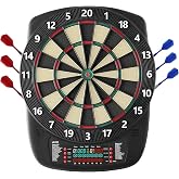 VEVOR Electronic Dartboard, with 43 Sets and more than 200 Variants for 8 Players, 6 Darts Shafts with Flights and 50 Spare D