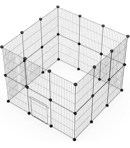 PawHut Ren Kleine Huisdieren Box Metalen Rooster Vele Vormen Zwart Metaal D06 072 550204469 PawHut Ren Kleine Huisdieren Box Metalen Rooster Vele Vormen Zwart Metaal D06 072 550204469