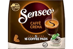 Senseo Pads Caffè Crema, 80 saszetek z kawą, certyfikat UTZ, opakowanie 5 sztuk, 5 x 16 napojów