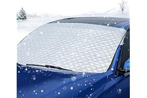 HXUING 145 x 95 cm Copertura Parabrezza Auto Inverno, Copri Parabrezza per Auto Protezione Parabrezza Antighiaccio, Contro Neve, Ghiaccio, Gelo, Anti UV per Adatta Maggior Parte di Auto