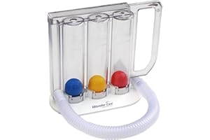 HULARA Wonder Care Appareil d'exercice pour la respiration profonde | Lavable et hygiénique | Système de mesure de la respiration | Exerciseur pulmonaire | Avec poignée