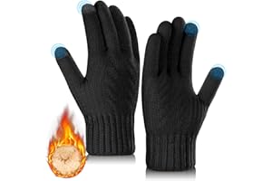 Kiiwah Guanti Invernali Donna e Uomo Touch Screen Con Fodera In Pile - Termici Stretch Spessi per Sci, Escursionismo, Corsa, Bicicletta