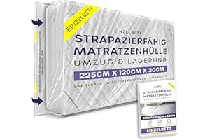 ‎VOLILA Single Matratzen Schutzhülle 90 x 200cm - wasserdichte Matratzensack Schutzhülle - Robuste Matratzenhülle für Umzug & Lagerung - Schützt Gegen Schädlingsbefall, Flecken & Staub