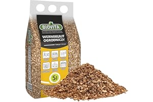 BIOVITA DECORATIVE STONES & GARDEN MINERALS Vermiculite 5L - pH neutro, ideale per la germinazione, la crescita di piante, funghi e terrari - Vermiculite Horticultural fine