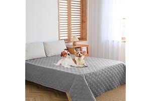 AMZENTIALS Réversible Couverture Imperméable Chien 158x208 - Idéale Comme Couverture Canapé Chien Et Couverture Impermeable Anti Pipi Chat - Plaid Chien Canapé Offrant Protection Couverture Anti Pipi Chat