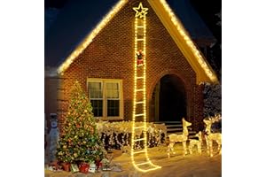 POSSILY Guirlande Lumineuse LED de Noël, 300 CM Décoration de Noël avec Père Noël, 8 Modes Décorations de Noël en Extérieur, Guirlande Lumineuse pour Intérieur Extérieur Maison Fenêtre Jardin Arbre de Noël