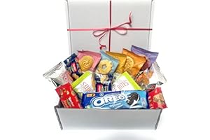 AST GIFTS Biscuits Hamper treat box. Gift set has 5 twin packs of Buttery Biscuits, Oreos, Chewy Bites, wafers, and St Michel Donuts. An Ideal Afternoon tea gift basket of Munchies All Occasions
