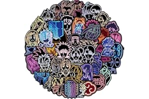 LYUNMU Anime Gemischte Sticker Set 50 Stück Klassische Anime-Aufkleber für Auto Motorrad Laptop Autoaufkleber Skateboard Gepäck Stickers wasserdichte Sticker Pack