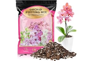 Substrat Premium pour Orchidées GOTVUGE 1L - Mélange d'Écorce et Perlite - Drainage Amélioré, Aération Optimale et Ventilation des Racines pour Rempotage