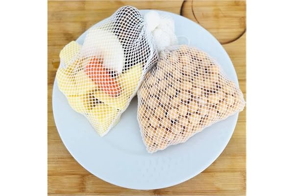 Bolsa de Cocina 35x20cm Nylon, 2 Mallas De Cocción de 2Kg, Reutilizables Aptas para Cualquier Tipo para Cocinar Legumbres, Garbanzos