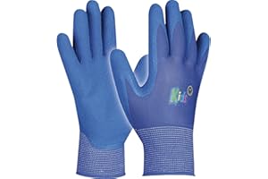 GEBOL Rękawice ochronne dla dzieci | rozmiar 5-8 lat | niebieskie | rękawice chłopięce | 1 para