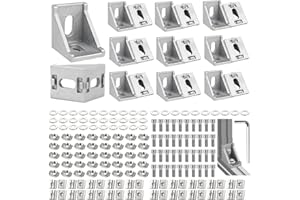 GIAK Aluprofil Winkel Befestigungsmaterial Aluprofil 30x30 Winkelverbinder Eckwinkel Eckverbinder Wandhalter 90 Grad Winkel Raster für 3030 3060 Strebenprofil, 3D-Drucker, CNC-Router, DIY-Projekte