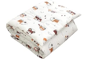 ‎TUPTAM TupTam Kinder Gemusterte Bettdecken Set Ganzjahresdecke Bettdecke Kopfkissen Flachkissen 2tlg., Farbe: Bagger Beige, Größe: 135x100 cm