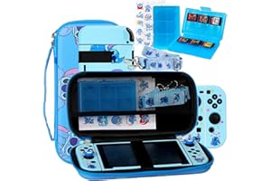 PERFECTSIGHT Switch Carrying Case for Nintendo Switch Console with 10 in 1 Bundle Accessories, Game Card Case, Swtich Thumb Grip Caps, Switch Protective Case Cover (ST Emotion)