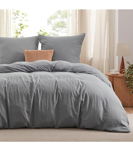 Bedsure Beddengoed, 1 dekbedovertrek 135 x 200 cm, 1 kussenslopen 80 x 80 cm, Oeko-Tex, beddengoedsets, polyester, microvezel, met ritssluiting, lichtroze