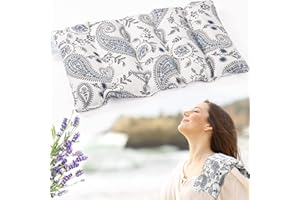 ‎HIHEALER Hihealer Mikrowellen-Wärmekissen für Nacken, Schultern, Rücken, Schmerzlinderung bei der Periode, tragbare Wärmekompresse bei Krämpfen, Muskelschmerzen (Paisley-Lavendel & Leinsamen, 31 x 18 cm)
