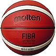 Molten BG2010 Deep Seams Premium Rubber Basketball, FIBA Approved, Indoor/Outdoor Play, Orange/Ivory