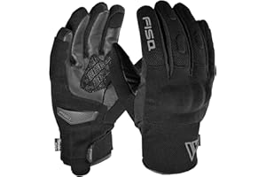 OUTLETMOTARD Guantes Moto Invierno Hombre con Palma de Cabra Analina 100%, Repelente al Agua, Waterproof, Thinsulate, Protección Gel Antivibración y Compatibles con Pantallas Táctiles