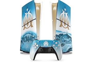 FFRAME Sticker PS 5 Foot, Autocollant pour PS 5 Foot, Console et Manette, Edition Slim Digitale, Skin Marseille PS 5 (1 Manette)