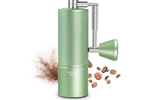 TIMEMORE Chestnut C3 ESP PRO, Molinillo de café manual, cuerpo totalmente metálico integrado, fresa cónica S2C de acero inoxidable, mango plegable, para café espresso a prensa francesa, verde