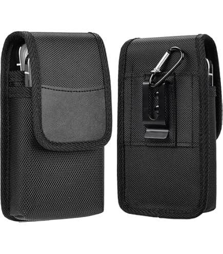 Etui Ceinture Telephone Portable Universel Nylon Ceinture Crochet Étui Housse Holster Fermeture Sac Pour Portable Housse Telephone Portable