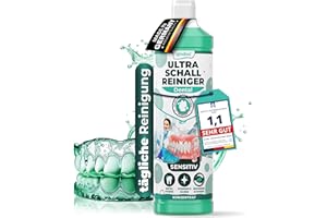 ‎QINDOO Qindoo Dental Ultraschallreiniger Gebiss Prothesenreiniger für Dental Zahnprothesen, Zahnersatzreinigung, Zahnschiene im Ultraschallgerät (500 ml)