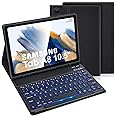 LAMA Backlit Samsung Galaxy Tab A8 Case with Keyboard & Built-in S Pen Holder for Samsung Tab A8 10.5in 2021 (SM-X200/X205/X207) UK Layout, Slim Smart Galaxy Tab A8 Tablet Cover&Detachable Keyboard