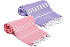 ‎TURQUOISE HOME Turquoise Home - Großes türkisches Pestemal Badetuch Hamamtuch Saunatuch XXL Badetuch 100 x 180 cm Sauna Spa Yoga Strand Picnic dünn und leicht