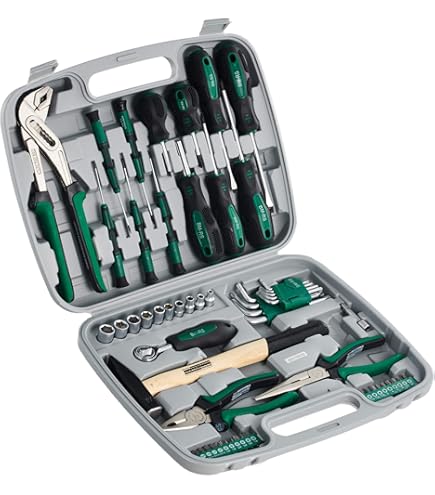 Brüder Mannesmann 41 Pieces Tool set in bamboo case