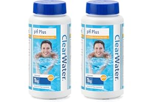 Clearwater pH Plus Increaser, Minus Decreaser, Granules for Hot Tub, Spa & Swimming Pool Water Treatment, Improves pH Water Balance (pH Plus, 1000, gram)