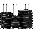 Flight Knight Set of 3 Lightweight 4 Wheel ABS Hard Case Suitcases Cabin & Hold Luggage Options Approved for Over 100 Airlines Including easyJet, British Airways, Ryanair, Jet2 & Many More