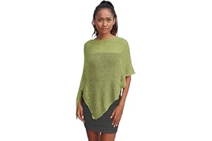 creazioni unique Poncho Bolardo de Mujer Elegante de Ceremonia o Noche - Poncho Mujer Verano y Primavera de Red de Viscosa Térmica con Esencia de Flor de Cerezo