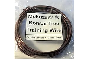 MOKUZAI Bonsai Tree Styling & Training Wire 3m Anodised Aluminium 2mm Dark Brown 300cm