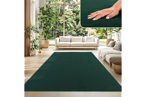 TT Home Vardagsrumsmatta Grön 160x220 cm Mjuk & Kort Lugg | Modern & Mjuk Matta, Lättskött & Halkfri, Idealisk För Vardagsrum
