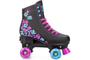 Croxer - Pattini a rotelle per bambini, ragazze, ragazzi, adulti, bambini - Pattini a rotelle - Design retrò anni '70 - Cuscinetti ABEC-7, ruote in gomma