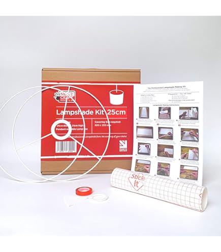 Kit De Fabrication D'abat-jour Rectangulaire Arrondi 20 Cm X 10 Cm