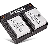 2-Pack Of LP-E8 LPE8 Batteries And Dual Battery Charger Kit For Canon EOS Rebel T2i T3i T4i T5i EOS 550D EOS 600D EOS 650D EOS 700D DSLR Digital Camera