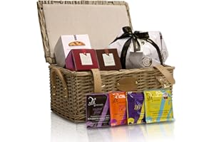 PASSERINI PASTICCERIA A MILANO DAL 1919 Elegante Cesto Natalizio con Panettone, Cioccolati, Biscotti e Tè Dammann Christmas Tea in Bustine