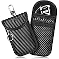 MONOJOY Faraday Pouch for Car Keys, 2 Pack Keyless Entry Signal Blocker Bag, RFID Fob Protection Anti Theft Blocking Wallet, Wireless Cover Defender Cage, Guard Case Security Accessories