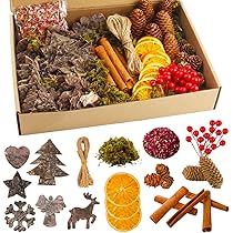 107-teiliges Adventskranz Bastelset - Natürliches Potpourri Mit Zimtstangen, Orangenscheiben & Tannenzapfen