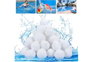 MOKHT Filterbälle Pool - Filterbälle für Sandfilteranlagen Filtermaterial, Washbar Filterballs 1000g Ersetzen 36KG Filtersand, Polysphere Filter Balls Geeignet für Filteranlagen, Poolzubehör