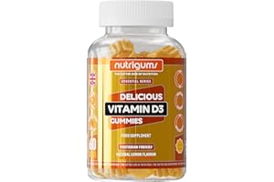 Vitamin D3 1000iu Gummy | High Strength | 60 Vegan Gummies | Suitable for 12+ Years | Lemon Flavour | Immune, Bones & Muscle Support by NUTRIGUMS®