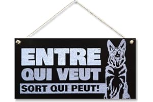CARISPIBET Entre qui veut enseignes décoratives pour la maison les amoureux des chiens les propriétaires d'animaux décor 15 x 30 cm