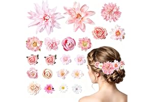 Sonostacle 21 st hårblommor, dekorativ hårklämma blomma | Färgglad blomhårklämma, elegant och delikat blomklämma för kvinnor
