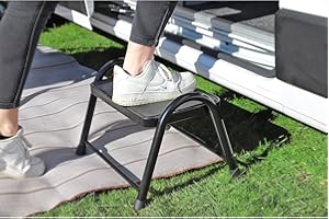 Wamovo Marchepied de camping, pour caravane, camping-car, 38 x 26 x 24 cm, supporte jusqu'à 150 kg, antidérapant