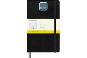 Moleskine Classic Notebook Expanded, Taccuino a Quadretti, Copertina Rigida e Chiusura ad Elastico, Formato Large 13 x 21 cm, Colore Nero, 400 Pagine