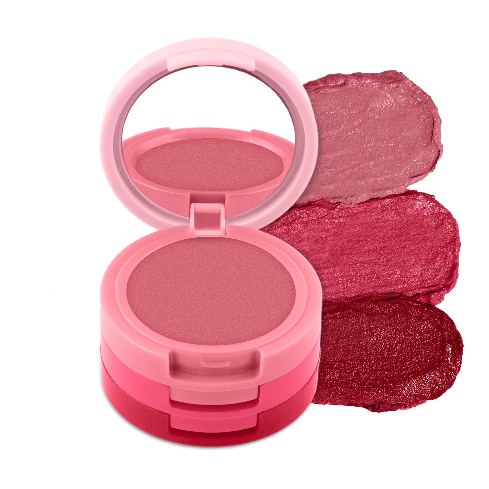 RENEE Glam Stack 3-In-1 Lip & Cheek Tint - Pink 4.5g - 3 Shades in 1, Rich Creamy Natural Seamless Finish, Smooth & Blendable