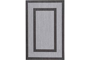 Estores Basic - Alfombra de Vinilo Premium, Antideslizante y Muy Resistente, para Interior y Exterior, Cuadros Gris 200x290cm