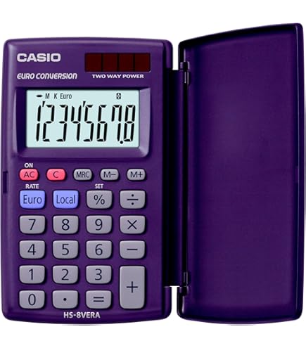 Casio LC-401LV-PK Calcolatrice Tecnico Scientifica Rosa Grande Display 8 Cifre